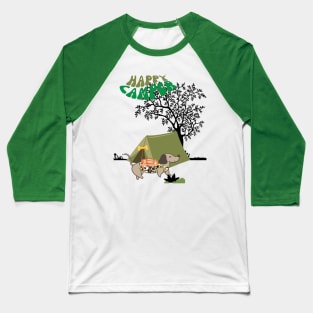 Happy Camper Baseball T-Shirt